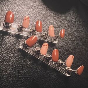 Hand painted and designed press on nails